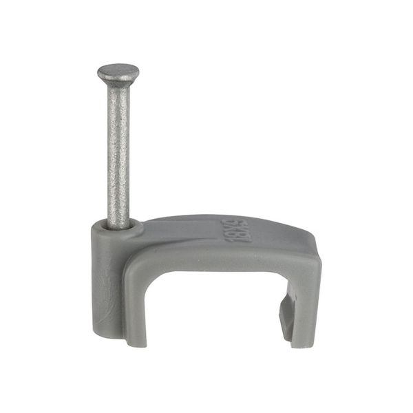 Unifix Grey FTE Cable Clips - 6.0mm 14x7mm Box 1000