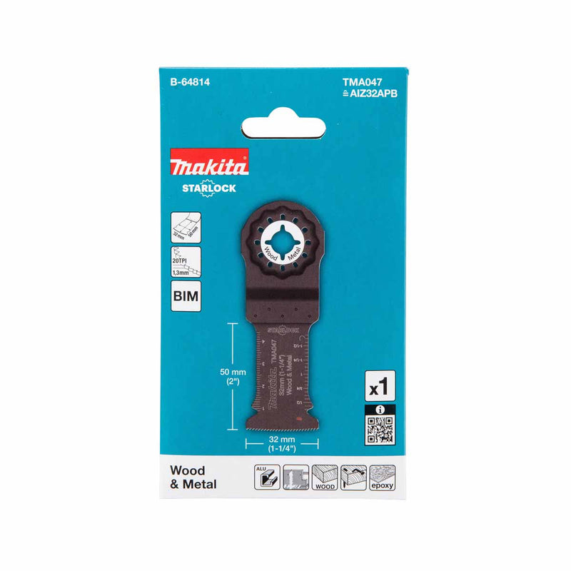 Makita B-64814 Starlock Plunge Cut Multi Tool Saw Blade 32mm Wood/Metal