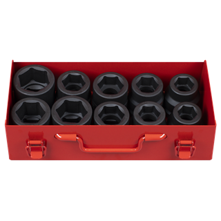 Sealey AK688 Impact Socket Set 10pc 1" Sq Drive Metric/Imperial