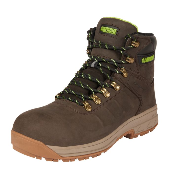 Apache MOOSE JAW BROWN Brown Leather Safety Boot