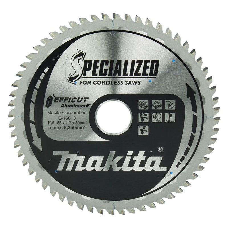 Makita E-16813 185mm x 30mm x 60T Efficut Aluminium Saw Blade