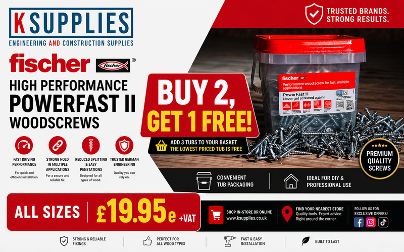 Fischer High Performance Woodscrew Tubs Buy 2 Get 1 Free