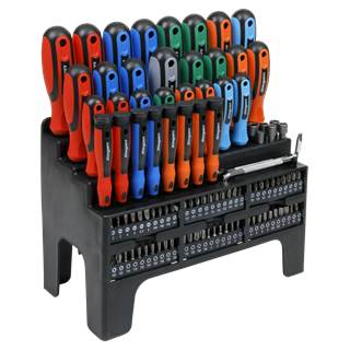 Siegan Sealey S01248 Screwdriver, Bit & Nut Driver Set 100pc