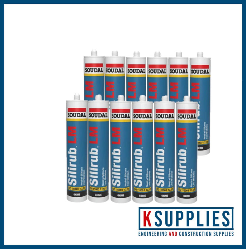 Soudal Low Modulus Silirub LM 300ml (Box 12) Various Colours