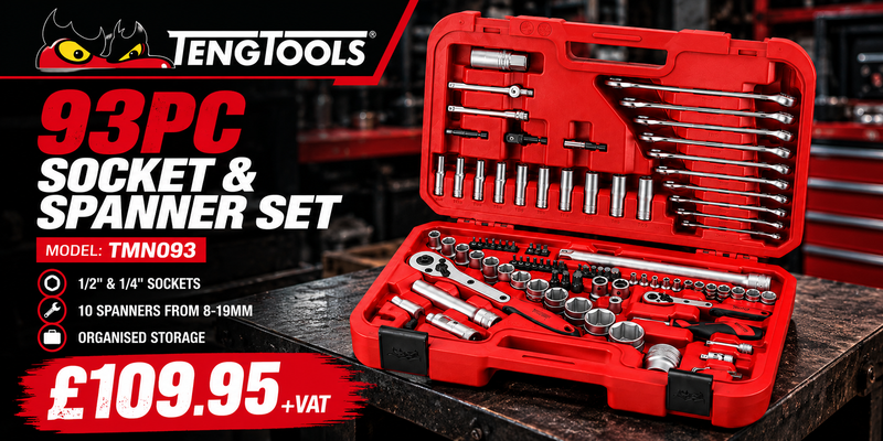 Teng TMN093 Socket & Spanner Set 93pc 1/4 & 1/2" Drive