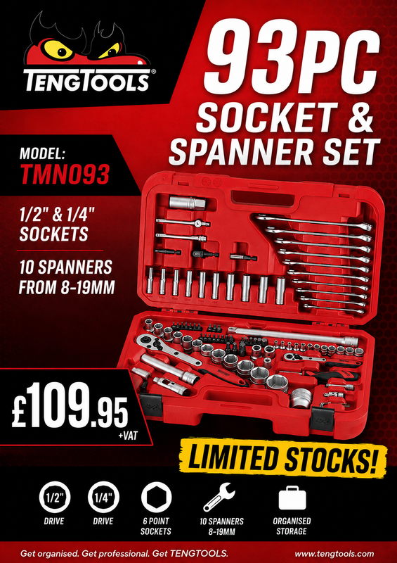 Teng TMN093 Socket & Spanner Set 93pc 1/4 & 1/2" Drive
