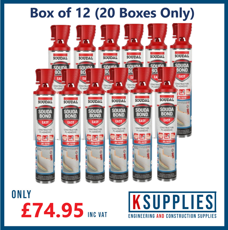 Soudal Soudabond Easy PU Adhesive Low Expanding Foam 750ML Genius Grade