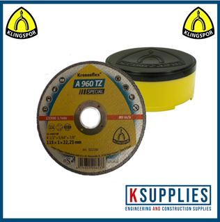 Klingspor a960tz 115mm x 22 x 1mm Thin Cutting Disc High Performance Disc (Bulk Deals)