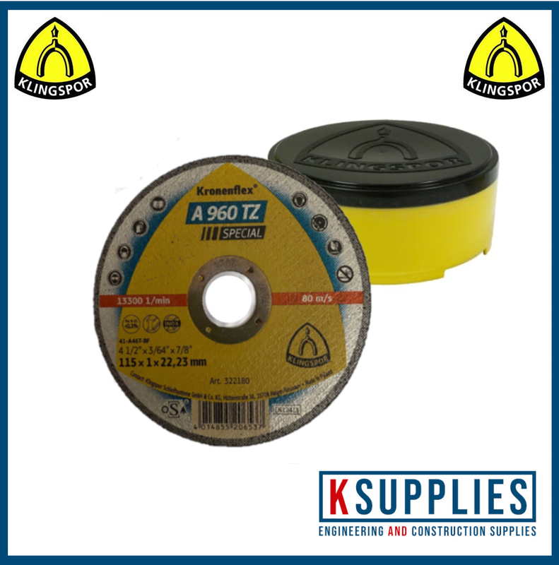 Klingspor a960tz 115mm x 22 x 1mm Thin Cutting Disc High Performance Disc (Bulk Deals)