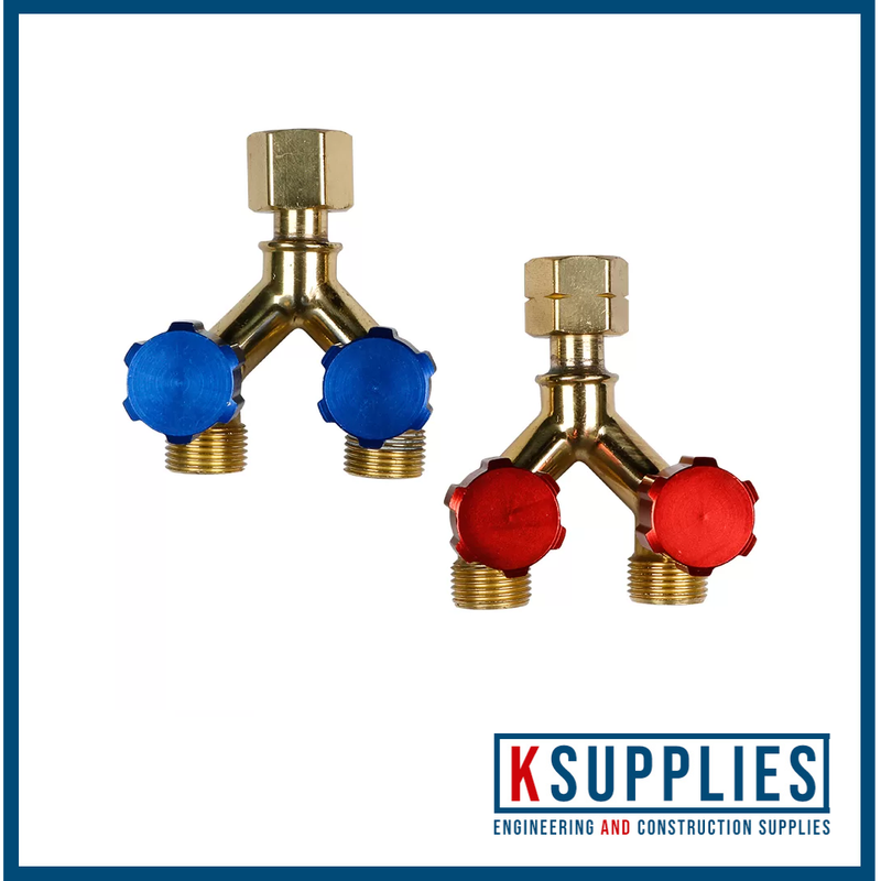 Parweld Gas Double Outlet Connector Y piece (Twin Pack)