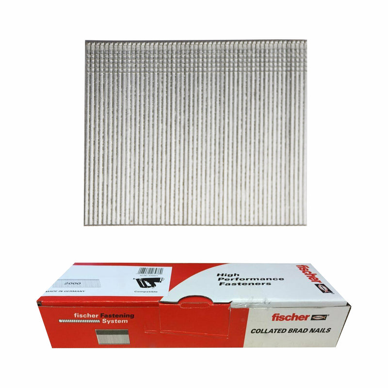 Fischer 63mm Second Fix 16g Galv Brad Nail Packs (2000) 553916