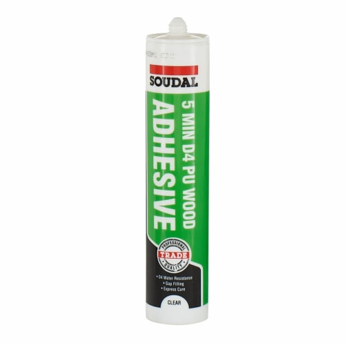 Soudal 5min D4 PU Wood Adhesive Clear 290g
