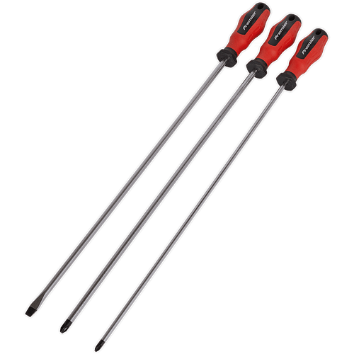 Sealey AK4334 3 Piece Powermax Extra Long Screwdriver Set