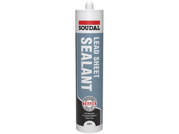 Soudal Lead Sheet Silicone Sealant Grey 290ml