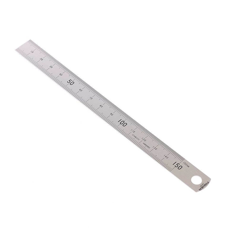 Fisher 6"/150mm Satin Chrome Steel Rule