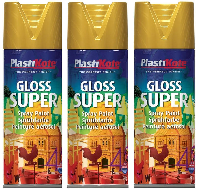 Plastikote 400ml gloss super spray paint Various colours (Pack of 6)