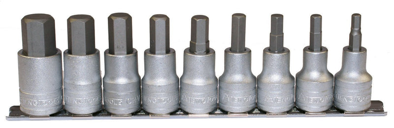 Teng M1209AF 1/2" Drive Hex Bit Imperial Socket Set