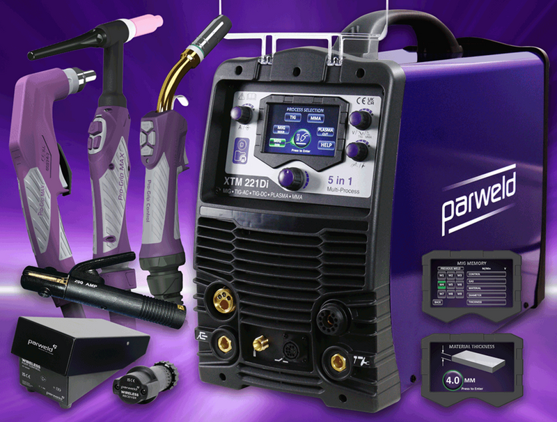 Parweld xtm221Di Plasma, Mig, AC/DC Tig ,MMa, Multi process 5 in 1