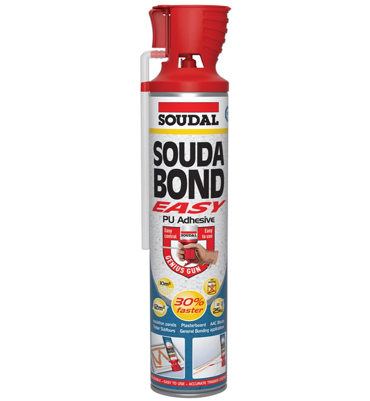 Soudal Soudabond Easy PU Adhesive Low Expanding Foam 750ML Genius Grade