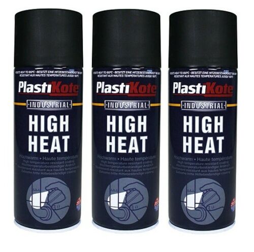 Plastikote HIGH HEAT 650°C Spray Paint Black 400ml