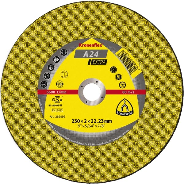 Klingspor A24 Extra 230mm x 22 x 3mm Cutting Disc Depressed Center (189002)