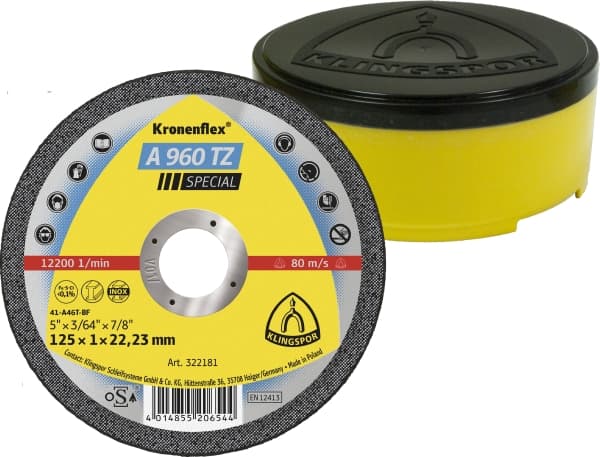 Klingspor a960tz 125mm x 22 x 1mm Thin Cutting Disc High Performance Disc (Bulk Deals)