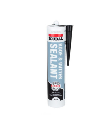 Soudal Roof & Gutter Silicone Sealant Black 290ml