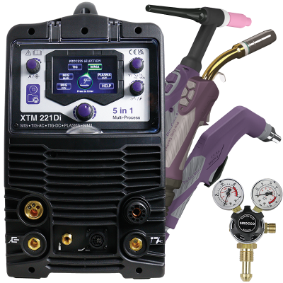 Parweld xtm221Di Plasma, Mig, AC/DC Tig ,MMa, Multi process 5 in 1