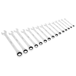 Sealey S01247 Combination Ratchet Spanner Set 15pc Metric