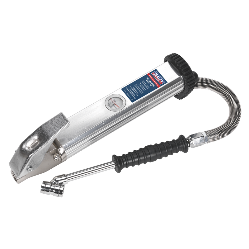 Sealey Sa39 Tyre Inflator Long Type with Twin Push-On Connector
