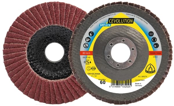 Klingspor 180mm 60G SMT674 CEVOLUTION Ceramic Flap Disc (10 Pack)