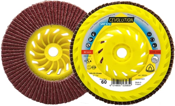 Klingspor 115mm 60G SMT975 CEVOLUTION Ceramic Flap Disc (10 Pack)