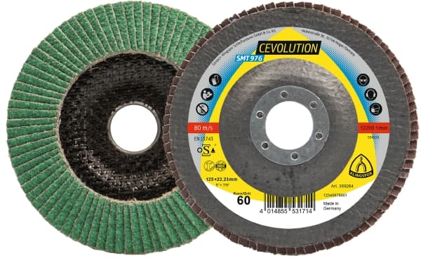 Klingspor 125mm 80G SMT976 Ceramic CEVOLUTION Flap Disc (10 Pack)