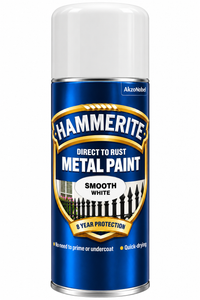 Hammerite 400ml White Smooth Finish Spray Metal Paint