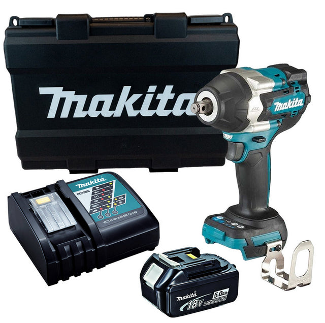 MAKITA DTW700RT 18v Brushless 1/2" Impact Wrench with 1x5ah Battery