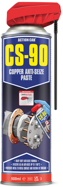 Action Can CS90 500ml Twin Spray Aerosol Copper Anti Seize Grease Spray