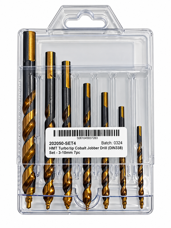 HMT 202050-Set4 Turbotip Cobolt Jobber Drill Set