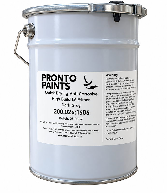 Pronto Paints 5ltr Dark Grey Quick Drying Anti Corrosive High Build Primer
