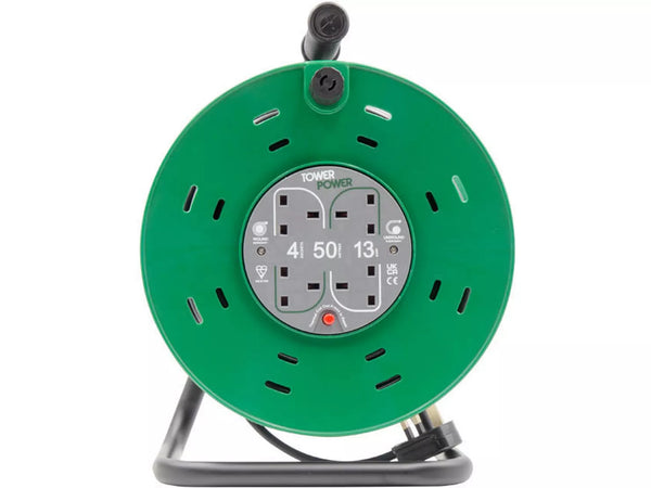 Tower 50 Meter 230v Extension Cable Reel