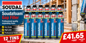 Soudal 750ml Gun Grade Foam Gap Filler Box 12