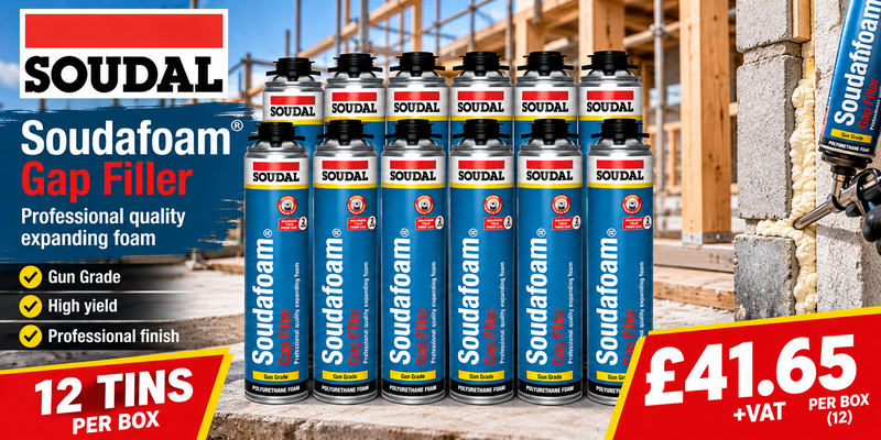 Soudal 750ml Gun Grade Foam Gap Filler Box 12