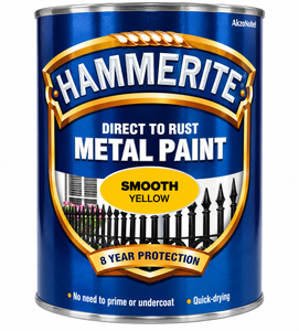 Hammerite 750ml Yellow Smooth Finish Metal Paint