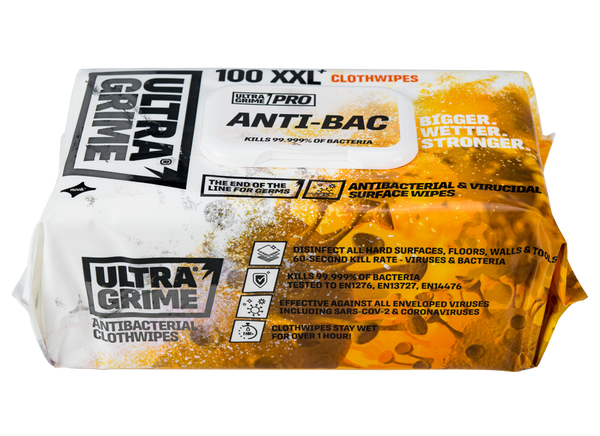 ULTRAGRIME® PRO ANTI-BAC Cloth Wipes (100 Pack)