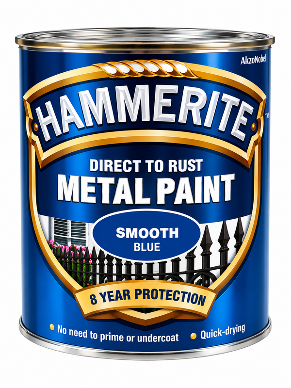 Hammerite 750ml Blue Smooth Finish Metal Paint