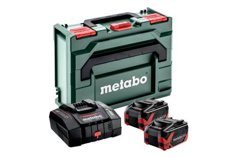 Metabo Basic Set 2 x LiHDX 8.0 Ah Batteries + ASC 290 Charger + metaBOX 145 (685305380)