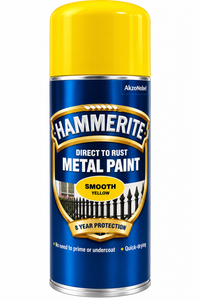 Hammerite 400ml Yellow Smooth Finish Spray Metal Paint