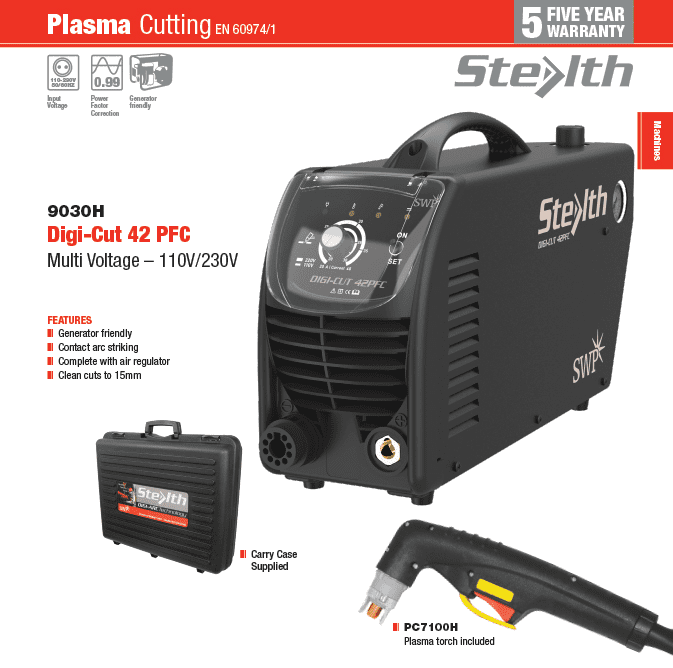 Stealth 9030H Digi-Cut 42PFC Plasma Cutter 110/240V