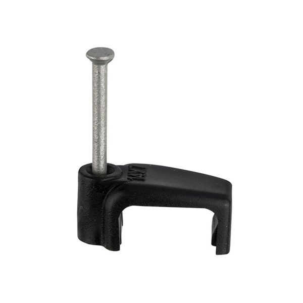 Unifix Black FTE Cable Clips - 4.0mm 13x6mm Box 1000