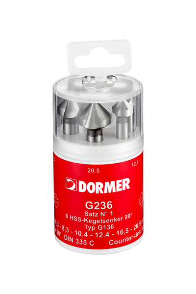 Dormer G2361 6pc 90deg Countersink Set