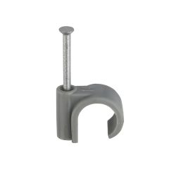 Unfix 5mm Grey Round Cable Clip (1000)